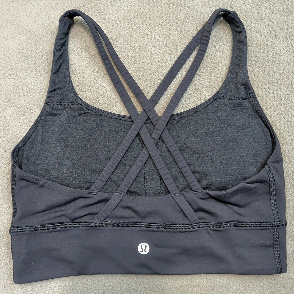 Lululemon Free To Be Bra Wild Women 6 Black Strappy Back Luxtreme Yoga LW2EB8S